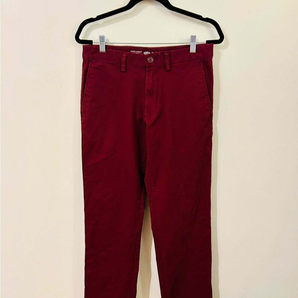 Old Navy Men's Deep Red Chinos